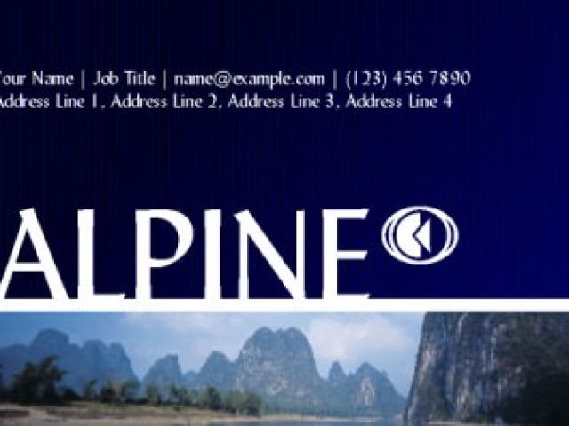 Alpine Business Card